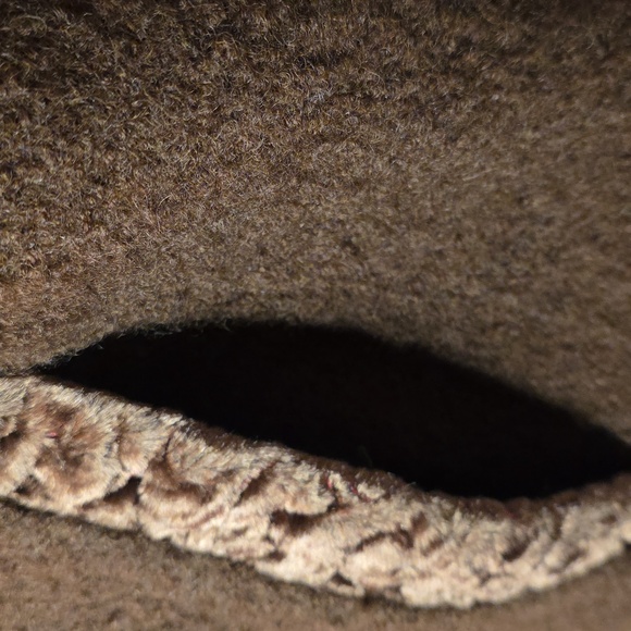 Lisa International 100% Boiled Wool Brown Coat - Picture 5 of 5